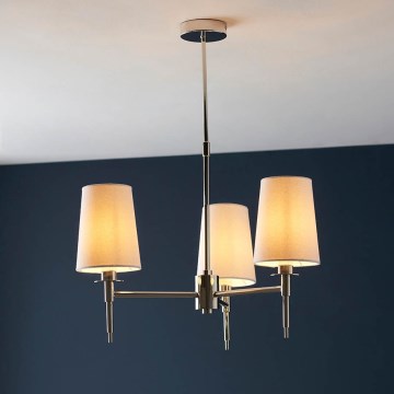 Endon 99455 - Lámpara colgante en varilla 3xE14/6W/230V cromo brillante/blanco