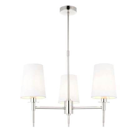 Endon 99455 - Lámpara colgante en varilla 3xE14/6W/230V cromo brillante/blanco