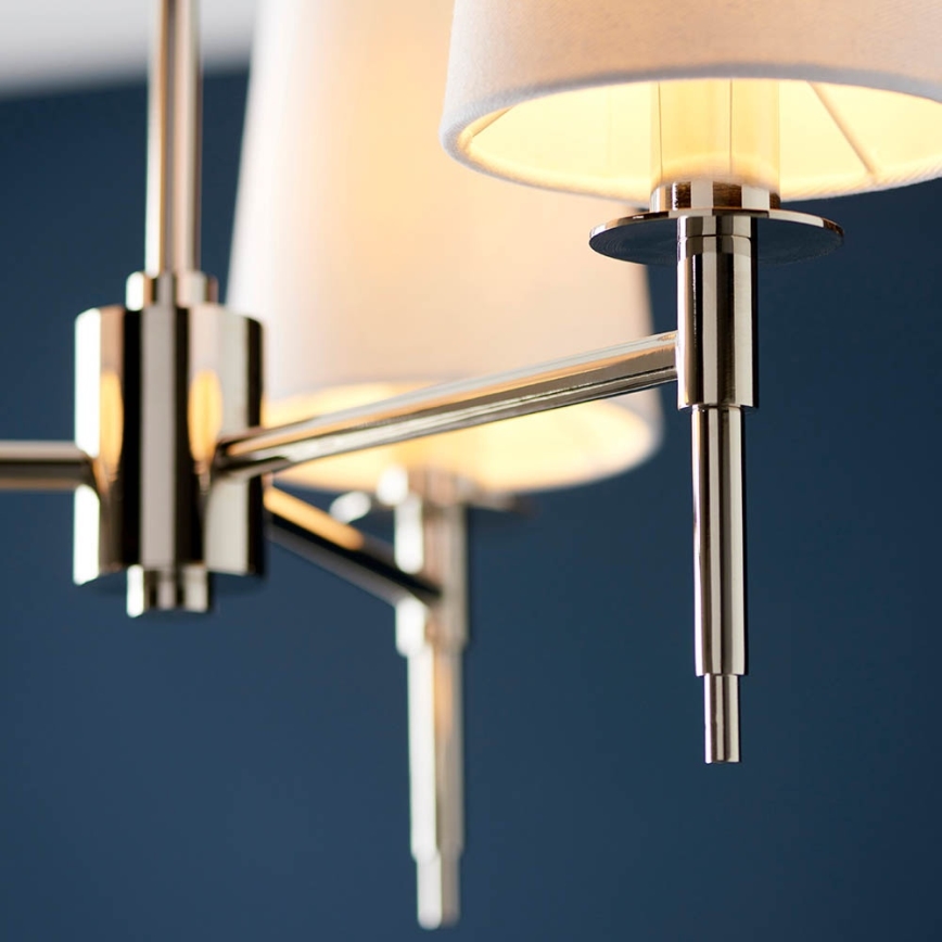 Endon 99455 - Lámpara colgante en varilla 3xE14/6W/230V cromo brillante/blanco