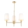 Endon 99456 - Lámpara colgante con varilla 3xE14/6W/230V oro/blanco