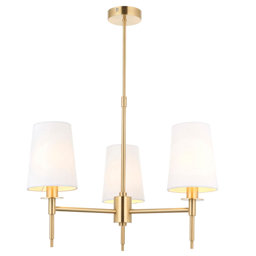 Endon 99456 - Lámpara colgante con varilla 3xE14/6W/230V oro/blanco
