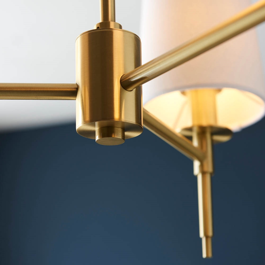 Endon 99456 - Lámpara colgante con varilla 3xE14/6W/230V oro/blanco