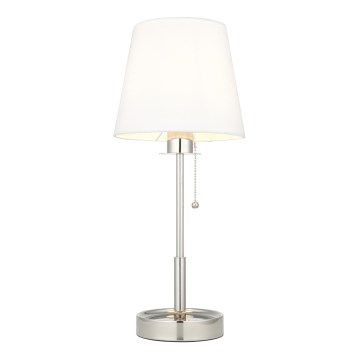Endon 99596 - Lámpara de mesa 1xE27/10W/230V blanca/cromado brillante