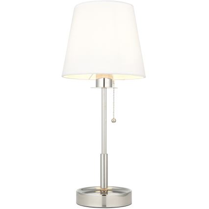 Endon 99596 - Lámpara de mesa 1xE27/10W/230V blanca/cromado brillante