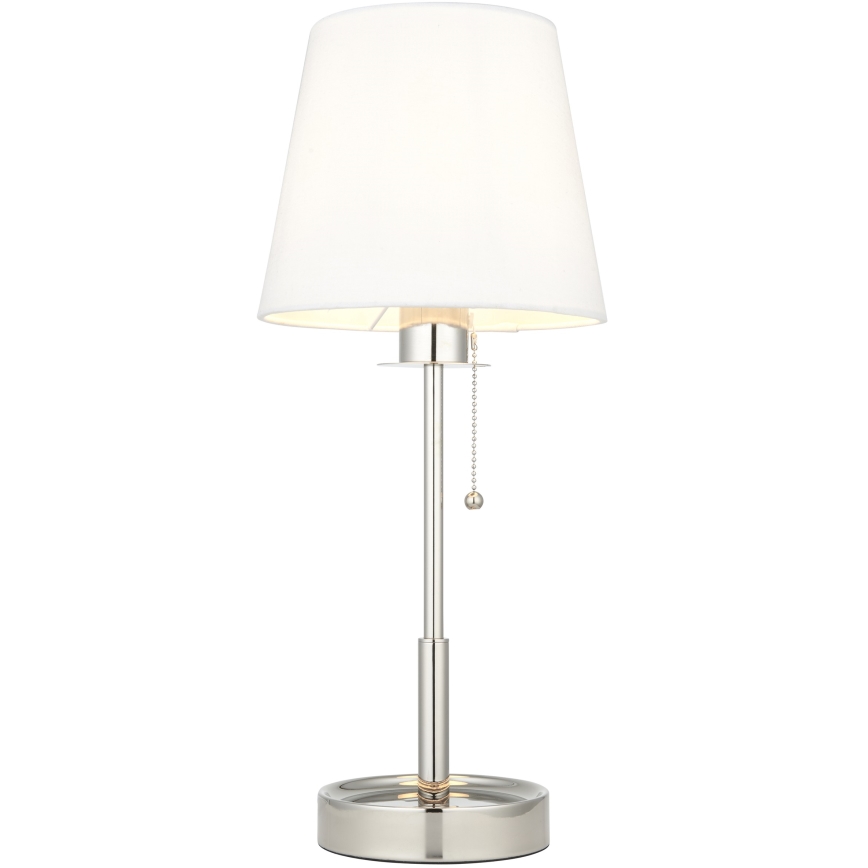 Endon 99596 - Lámpara de mesa 1xE27/10W/230V blanca/cromado brillante