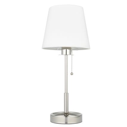 Endon 99596 - Lámpara de mesa 1xE27/10W/230V blanca/cromado brillante