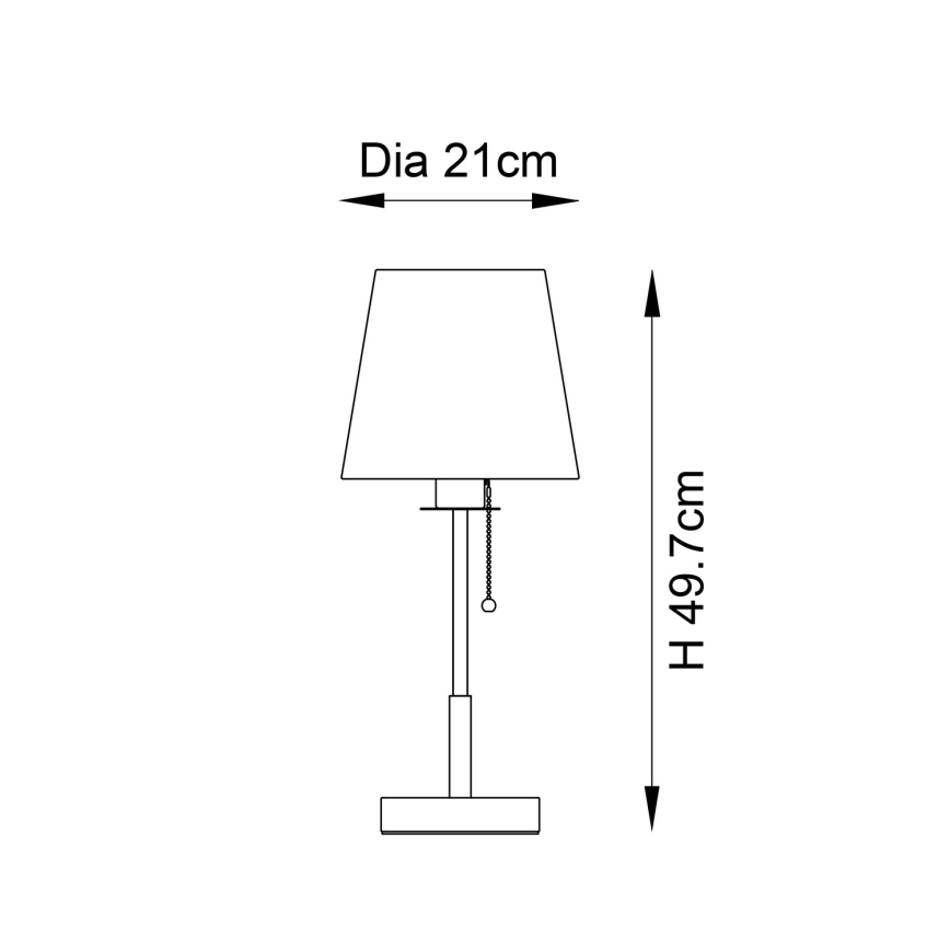 Endon 99596 - Lámpara de mesa 1xE27/10W/230V blanca/cromado brillante