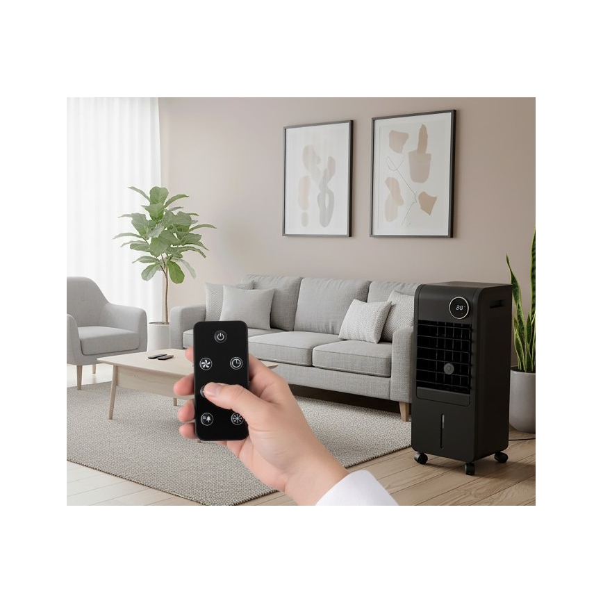 Enfriador de aire portátil VIENTO COOL-R 65W/230V negro + mando a distancia