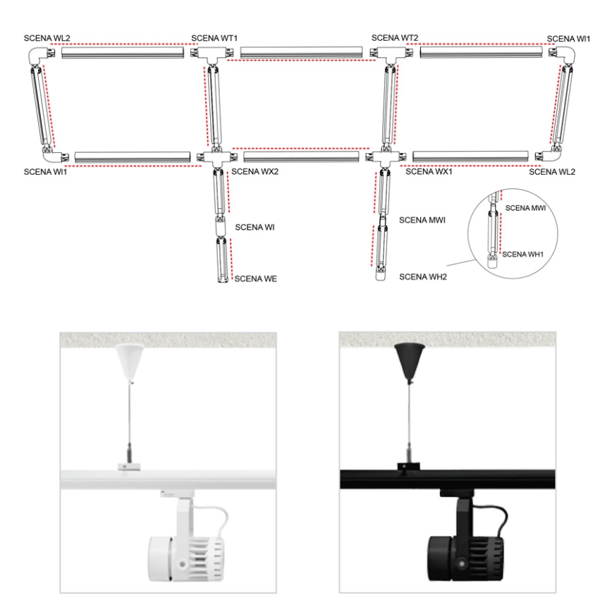 Enganche SCENA WT2 derecha blanco