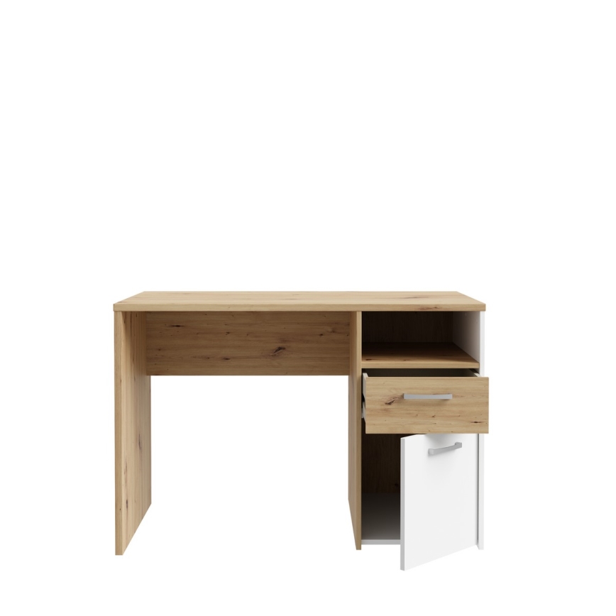 Escritorio URO en roble Artisan/blanco