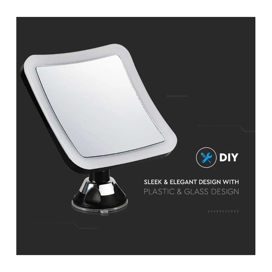 Espejo cosmético LED LED/3,2W/4,5V 3xAA IP44
