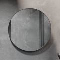 Espejo de baño BORGSTED, Ø 80 cm, negro