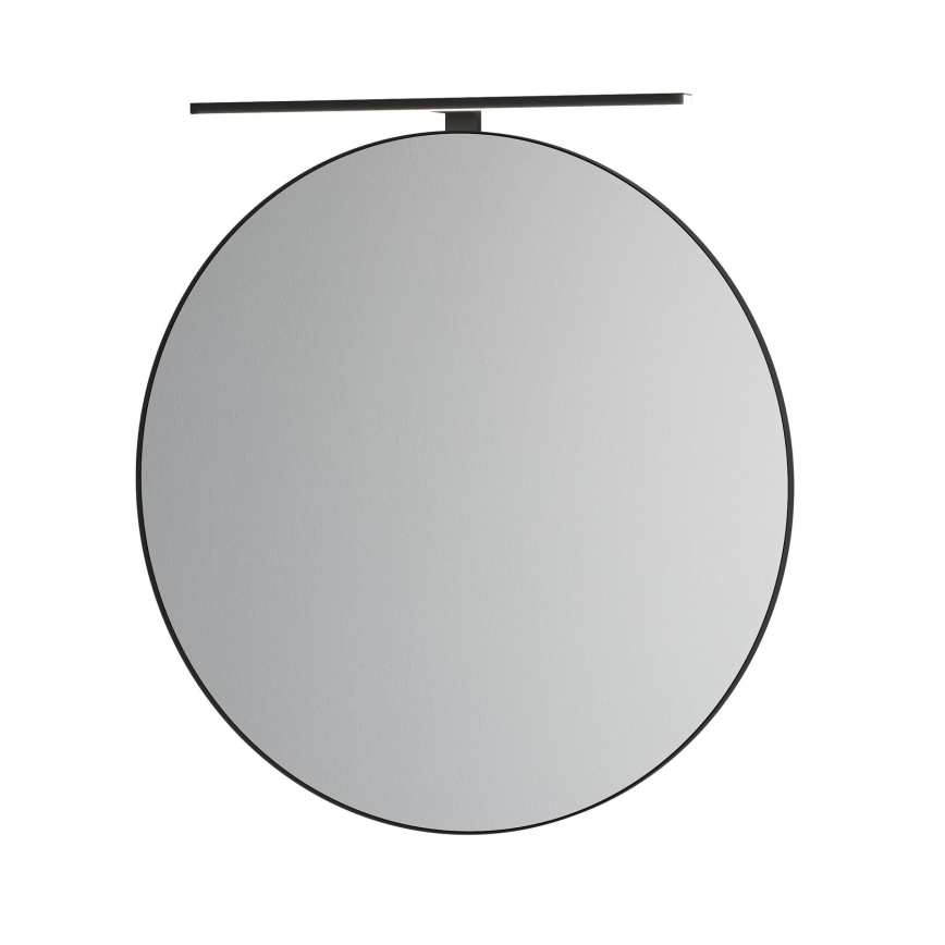 Espejo de baño BORGSTED, Ø 80 cm, negro