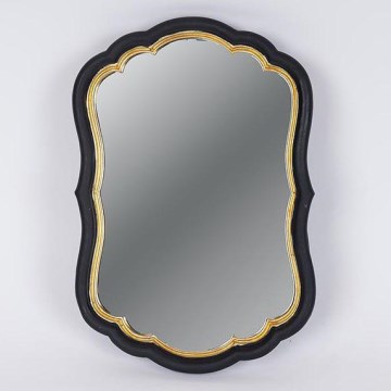 Espejo de pared 34,5x23,2 cm negro/dorado