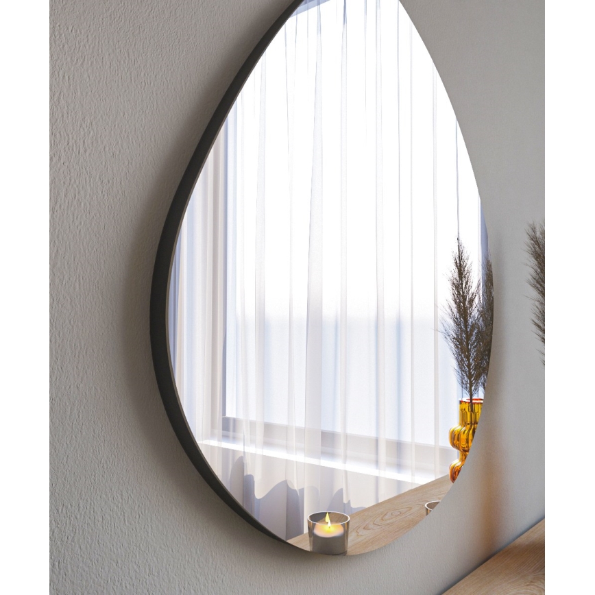 Espejo de pared BESSO 60x60 cm negro