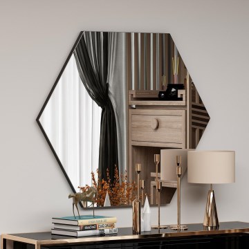 Espejo de pared ZEO 60x70 cm negro