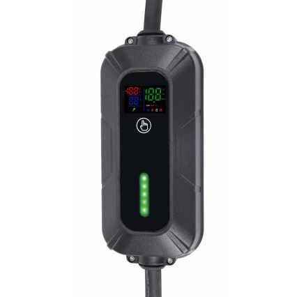 Estación de carga portátil para vehículos eléctricos EV/PHEV AC Tipo 2 32A/400V 22kW IP55 5m + adaptador 230V 3,7kW + estuche