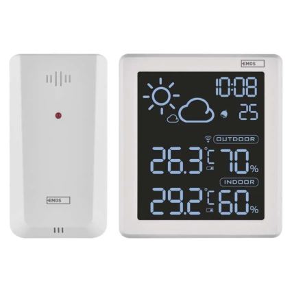 Estación meteorológica 5V 2xAAA + 2xAAA blanca