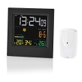 Estacion meteorologica con pantalla LCD a color 230V/3xAAA + 2xAA negro