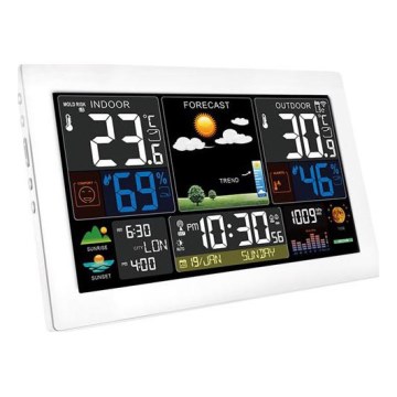 Estación meteorológica con pantalla LCD a color 5V/2xAA + 2xAA