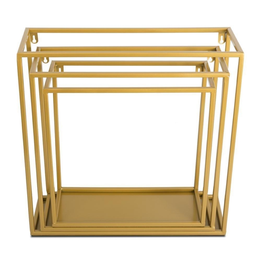 Estante de pared 35x35 cm dorada