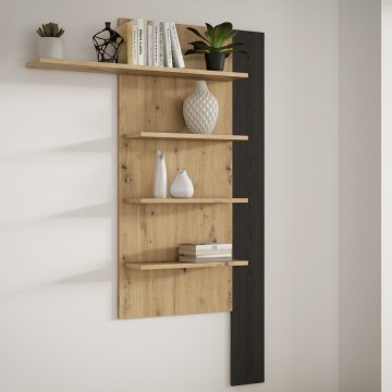 Estante de pared INAR roble/negro
