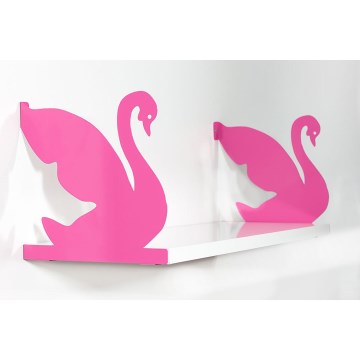 Estante de pared KUGU 20x60 cm rosa/blanco