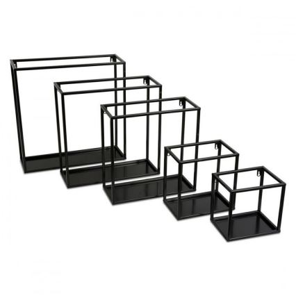 Estante de pared 35x35 cm negra