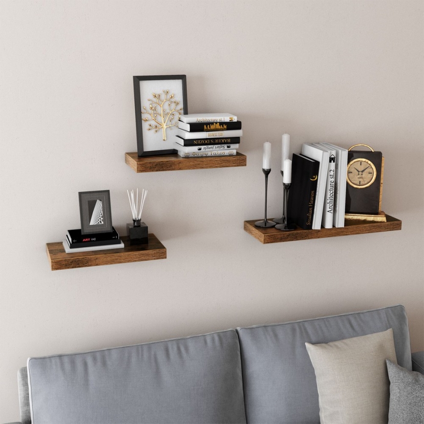 Estante de pared SHELFY marrón