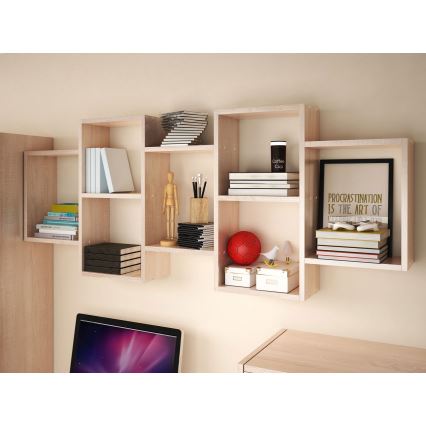 Estante de pared TRIO 65x161 cm roble sonoma
