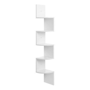 Estantería de pared de esquina SNAKE blanca