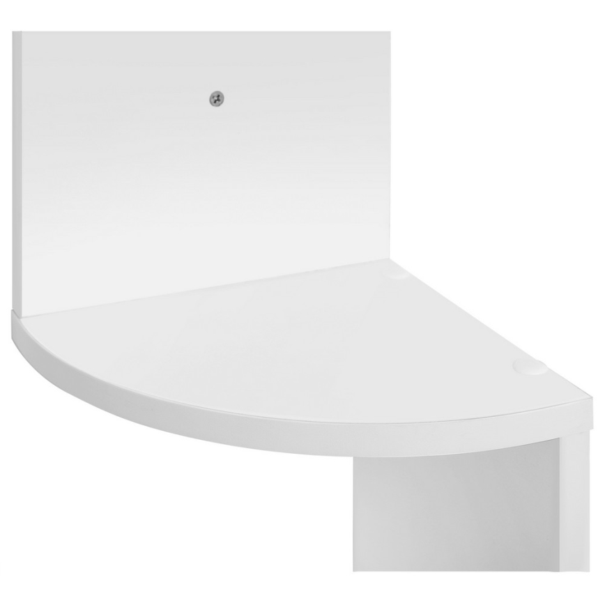 Estantería de pared de esquina SNAKE blanca