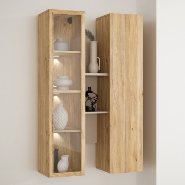 Estantería de pared INAR roble/beige