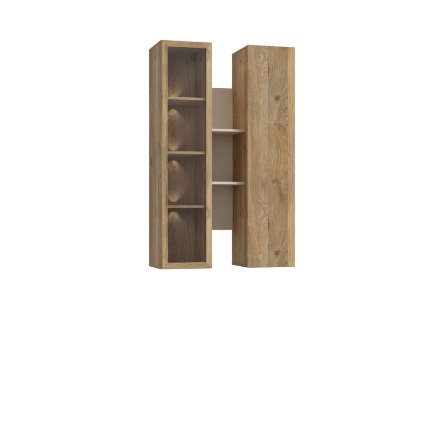 Estantería de pared INAR roble/beige