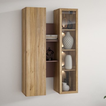 Estantería de pared INAR roble/marrón