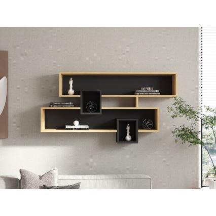 Estantería de pared KAREN 120x72,2 cm marrón/antracita