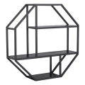 Estantería de pared SARON 77x77 cm negra