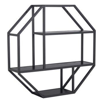 Estantería de pared SARON 77x77 cm negra