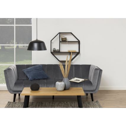 Estantería de pared SARON 77x77 cm roble/negro
