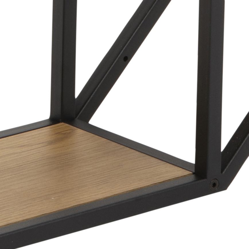 Estantería de pared SARON 77x77 cm roble/negro