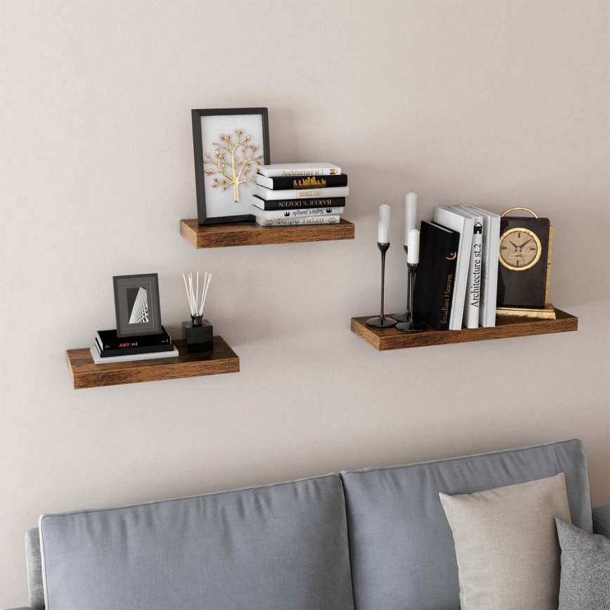 Estantería de pared SHELFY marrón
