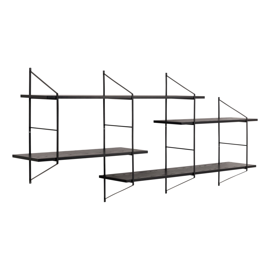 Estantería de pared TOCO 191 x 79 cm negra