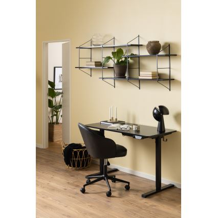 Estantería de pared TOCO 191 x 79 cm negra