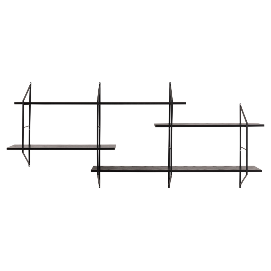 Estantería de pared TOCO 191 x 79 cm negra
