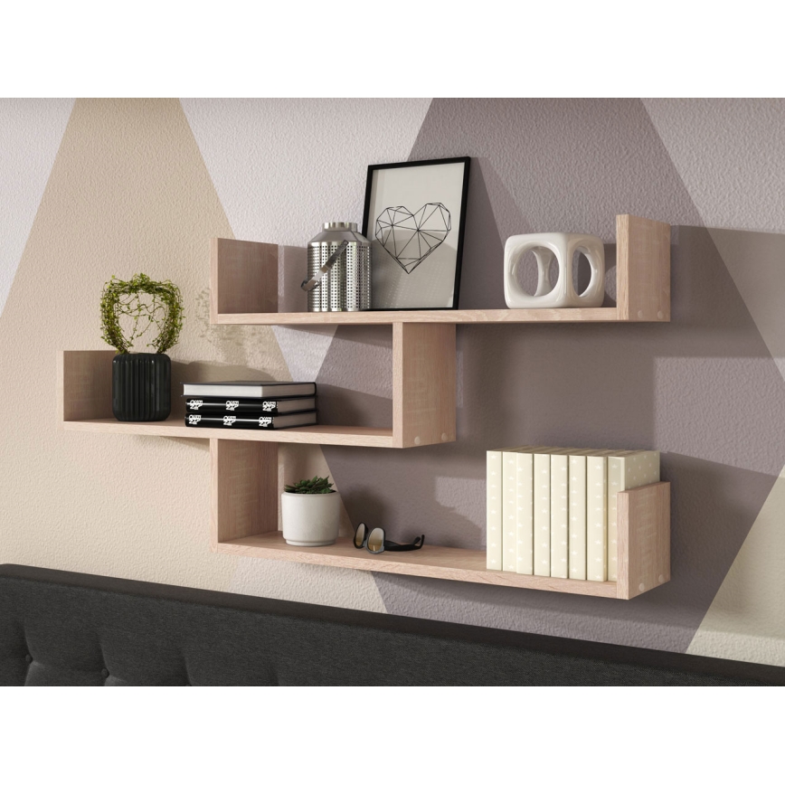 Estantería de pared TRIO 119x55x18 cm roble sonoma
