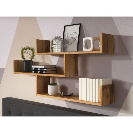 Estantería de pared TRIO 119x55x18 cm Roble Wotan