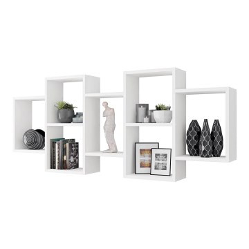 Estantería de pared TRIO 65x161 cm blanco