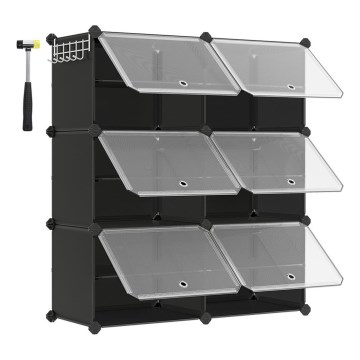 Estantería modular con compartimentos BOXIFY, color negro