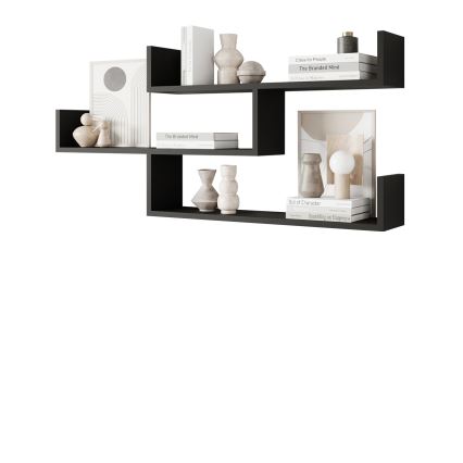 Estantería mural TRIO 119x55 cm grafito negro
