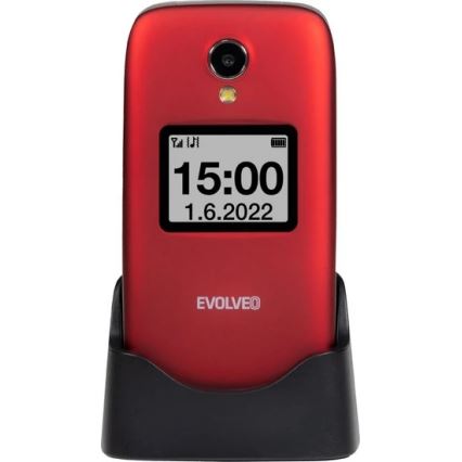 Evolveo - EasyPhone FS teléfono móvil plegable para personas mayores 2.8 rojo